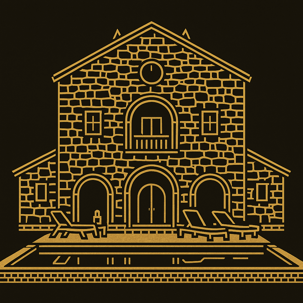 Illustration of Classic Villa Sketch